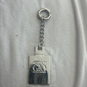 Giorgio Armani Silver Keychain Charm